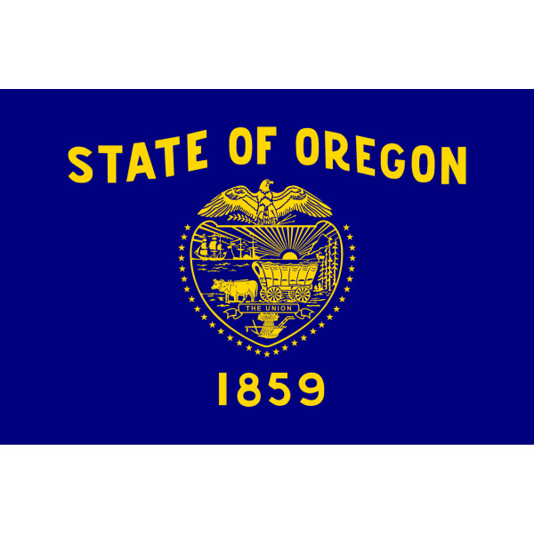 Oregon hand flag