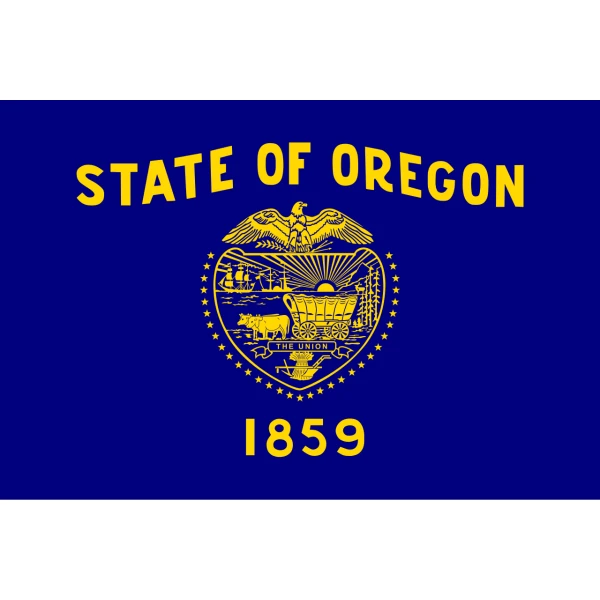 Oregon table flag