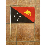 Papua New Guinea large hand flag