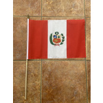 Peru State large hand flag