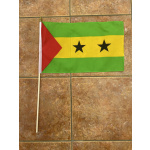 Sao Tome & Principe large hand flag