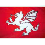 White Dragon Flag (Pendragon) hand flag