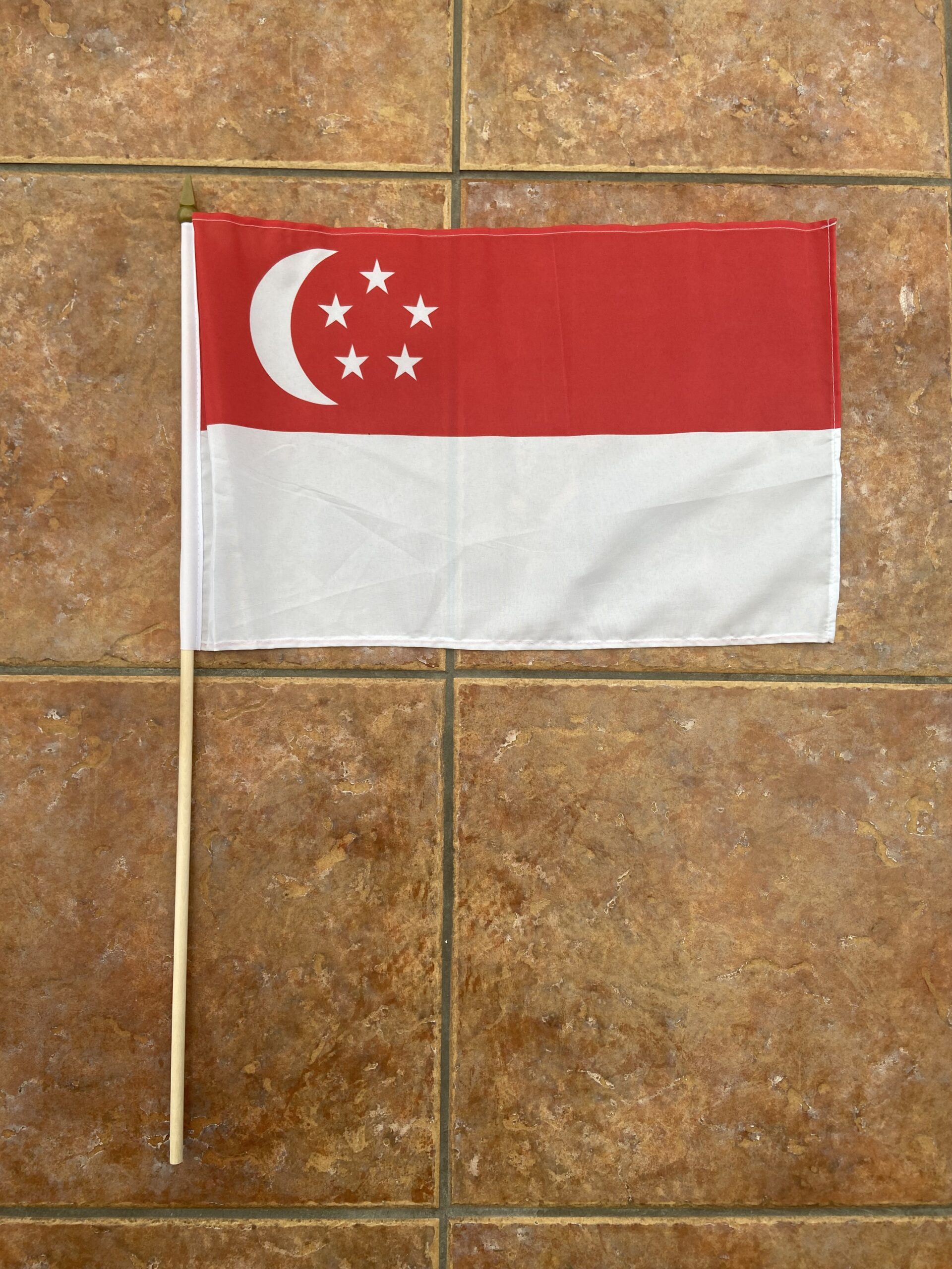 Singapore Singapore large hand flag - Image 1