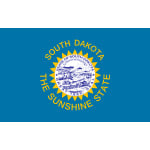 South Dakota table flag