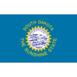 South Dakota table flag