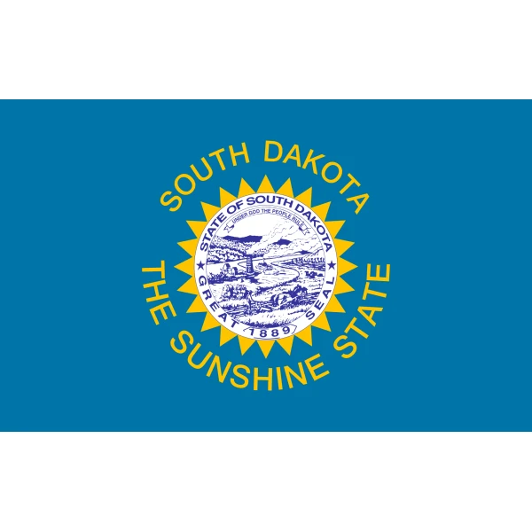 South Dakota table flag