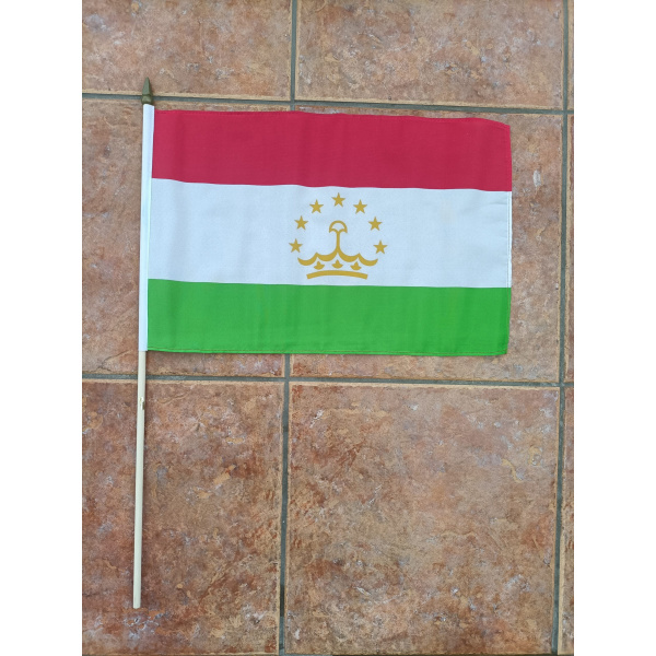 Tajikistan large hand flag