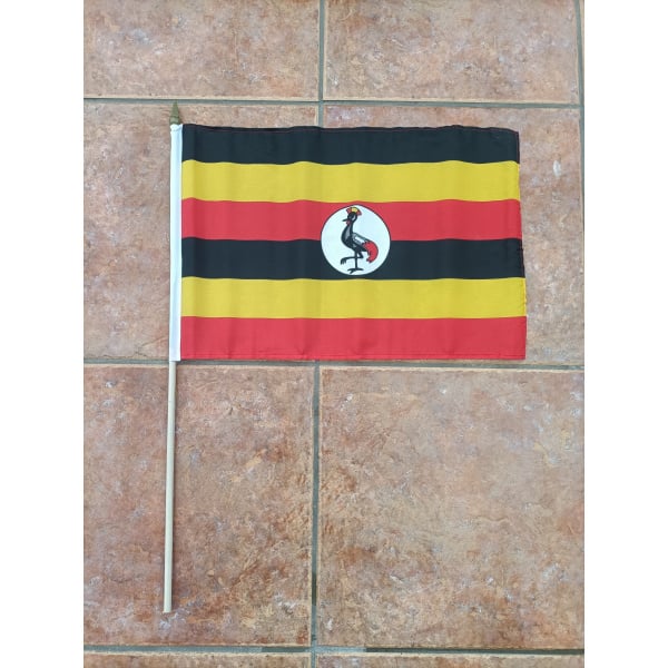Uganda large hand flag