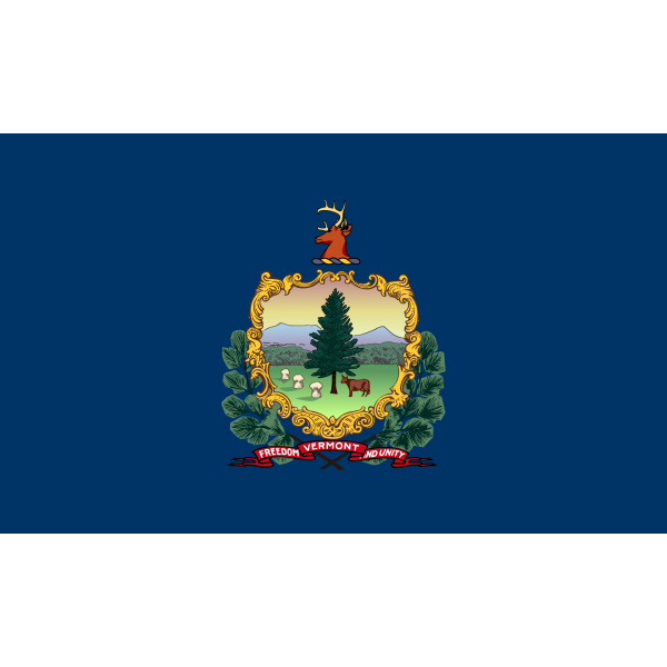 Vermont table flag