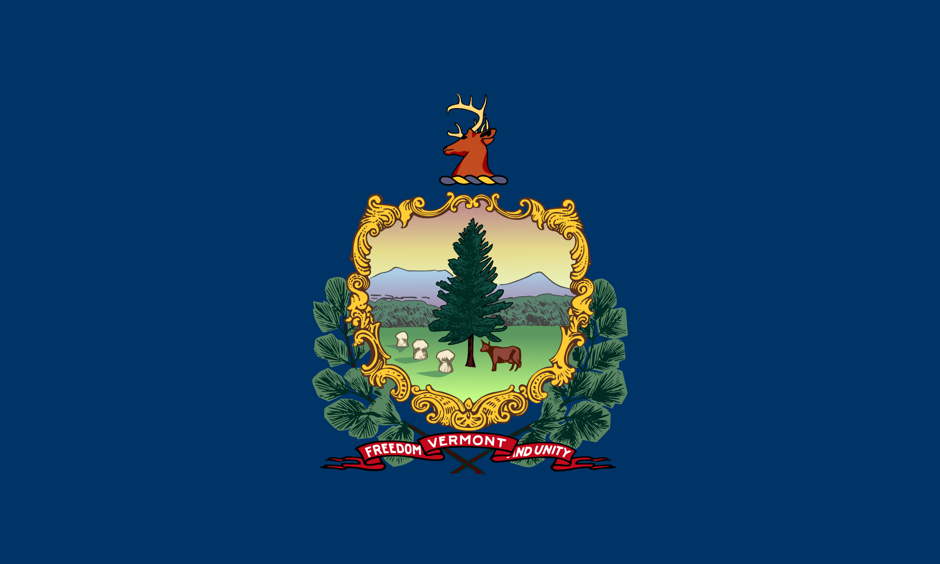 Vermont Vermont table flag - Image 1