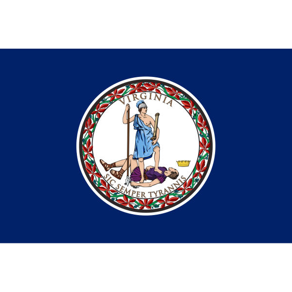 Virginia table flag