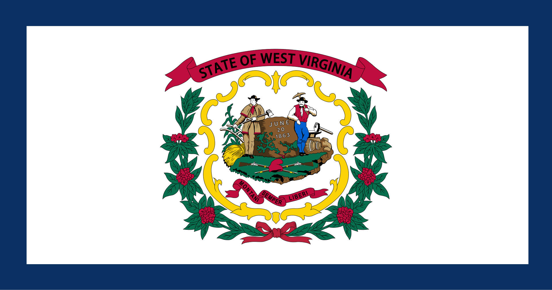 West Virginia West Virginia hand flag - Image 1
