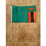 Zambia large hand flag