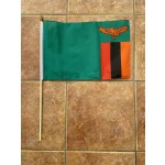 Zambia large hand flag