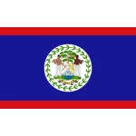 Belize hand flag