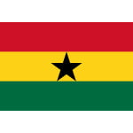 Ghana medium table flag