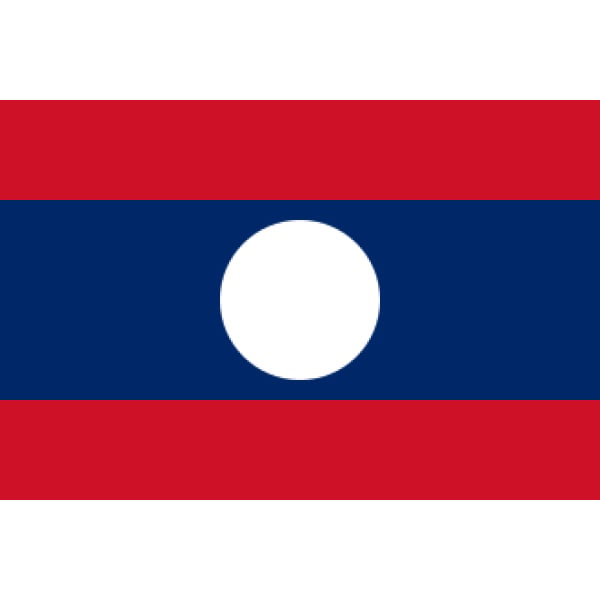 Laos medium hand flag
