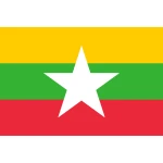 Myanmar (Burma) New medium table flag