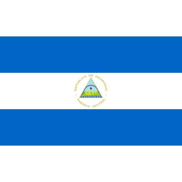 Nicaragua medium hand flag