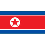 North Korea Table Flag