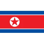 North Korea medium table flag