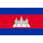 Cambodia medium hand flag