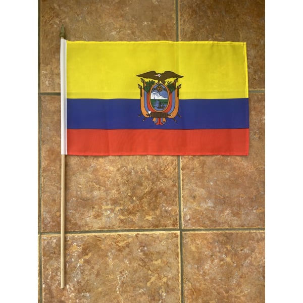 Ecuador large hand flag