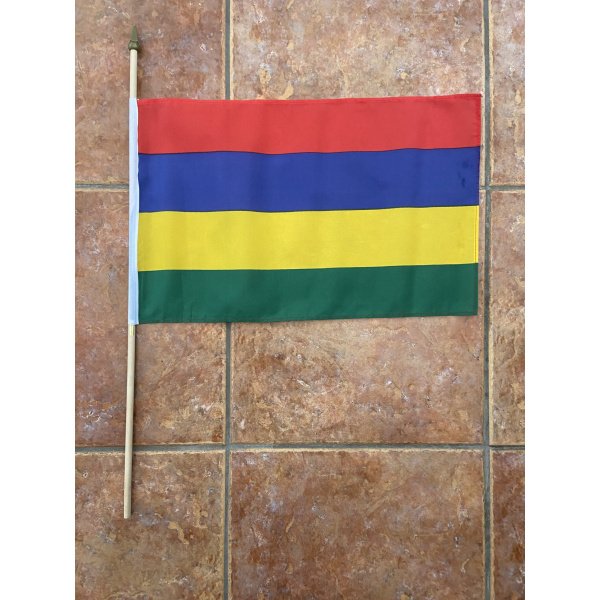 Mauritius large hand flag