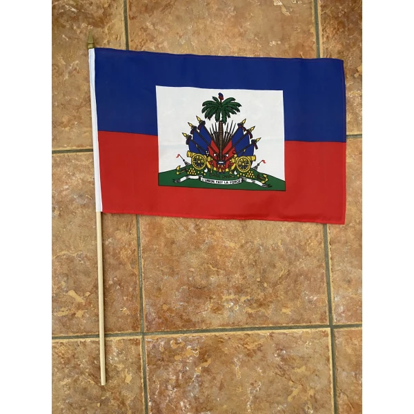 Haiti large hand flag