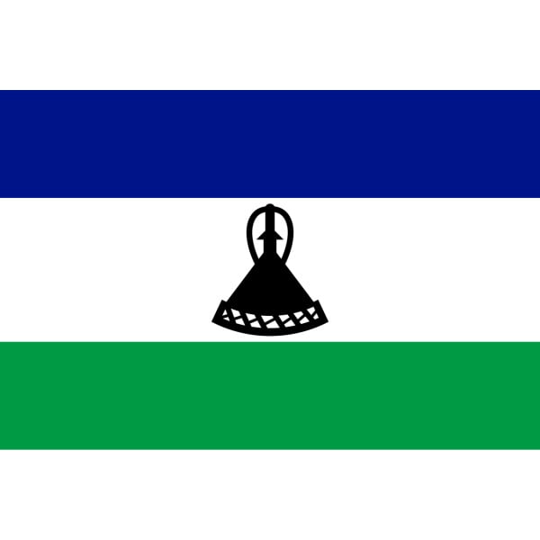 Lesotho new medium hand flag