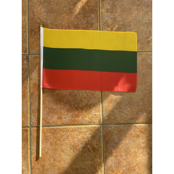 Lithuania large hand flag