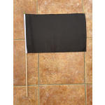 Plain Black large hand flag