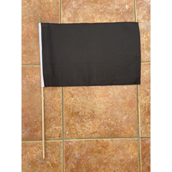 Plain Black large hand flag