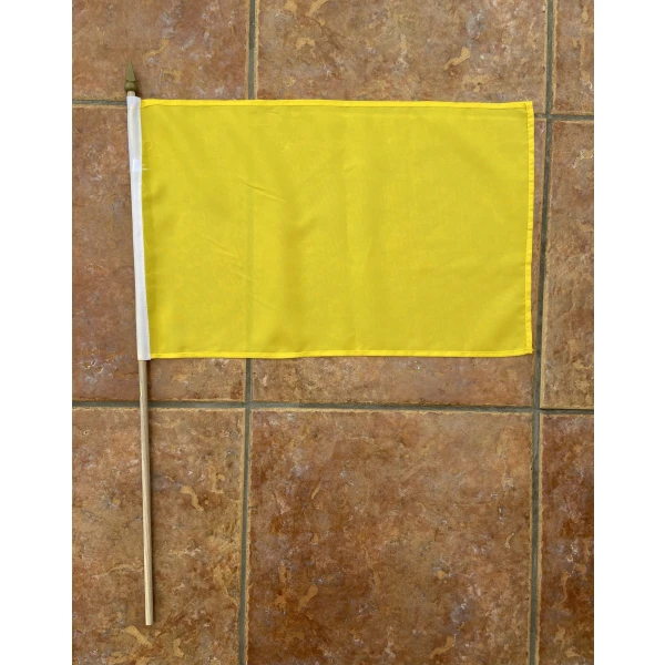 Plain Yellow large hand flag