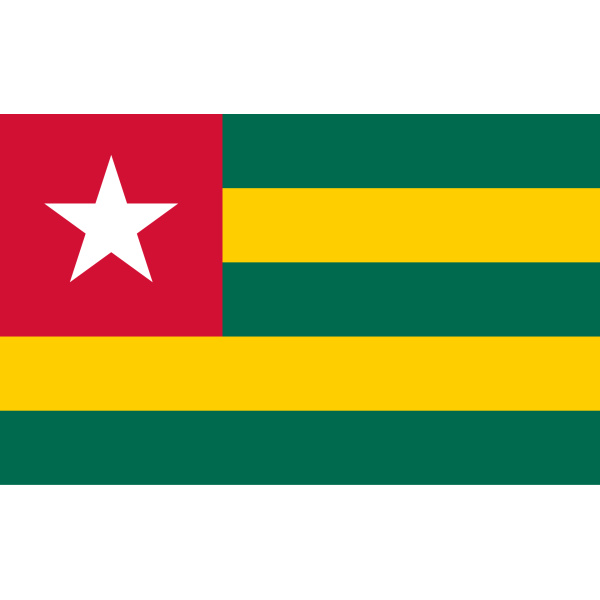 Togo medium table flag