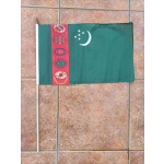Turkmenistan large hand flag