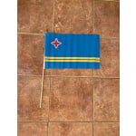 Aruba large hand flag