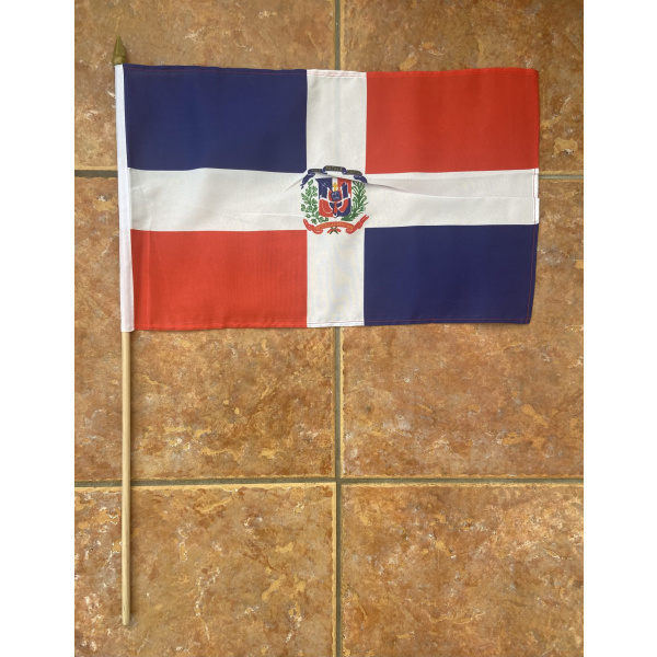 Dominican Republic large hand flag