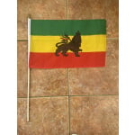Ethiopia with Lion large hand flag