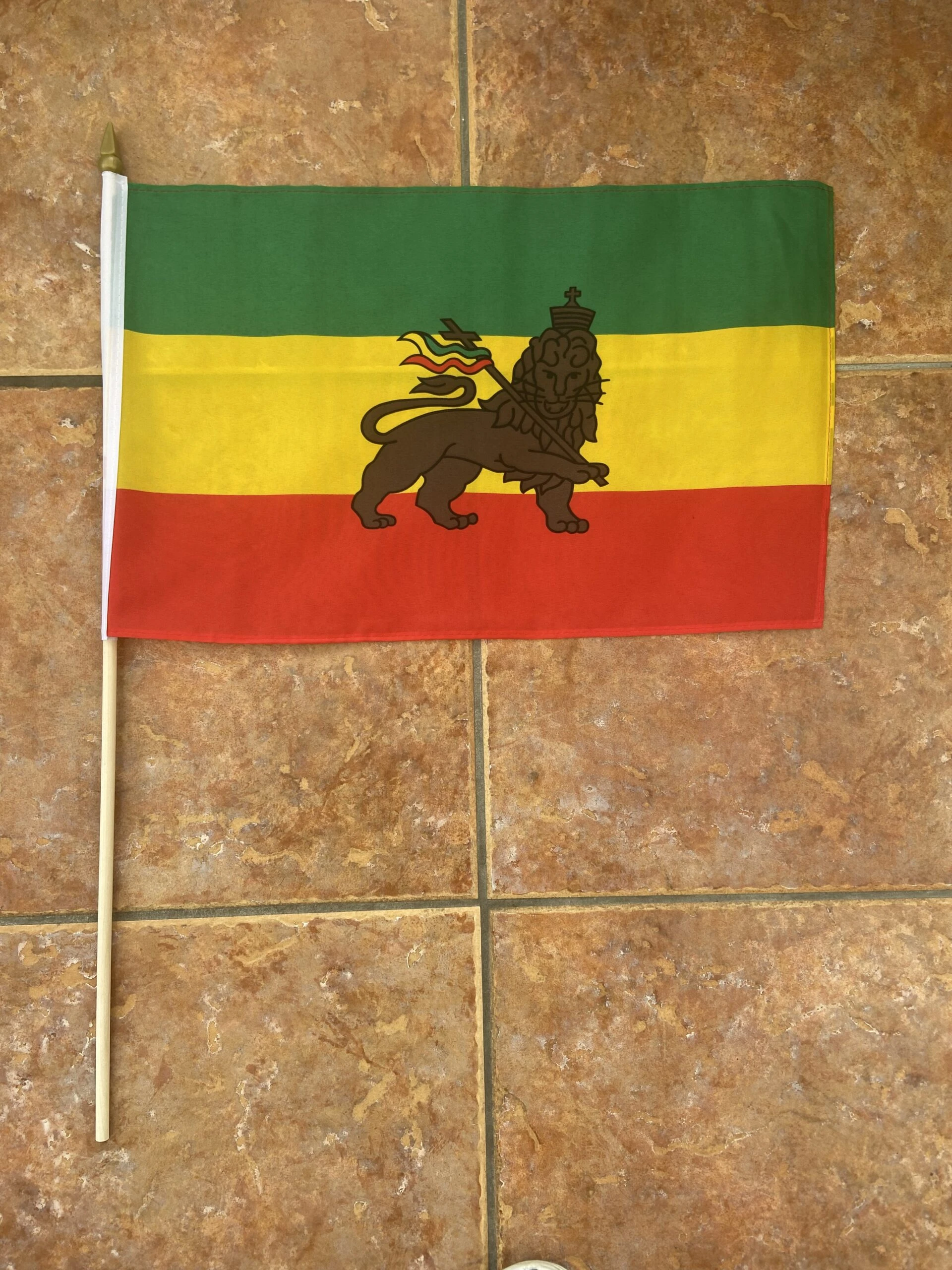 Ethiopia Lion Ethiopia with Lion large hand flag - Image 1