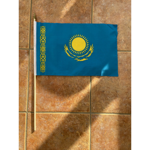Kazakhstan large hand flag