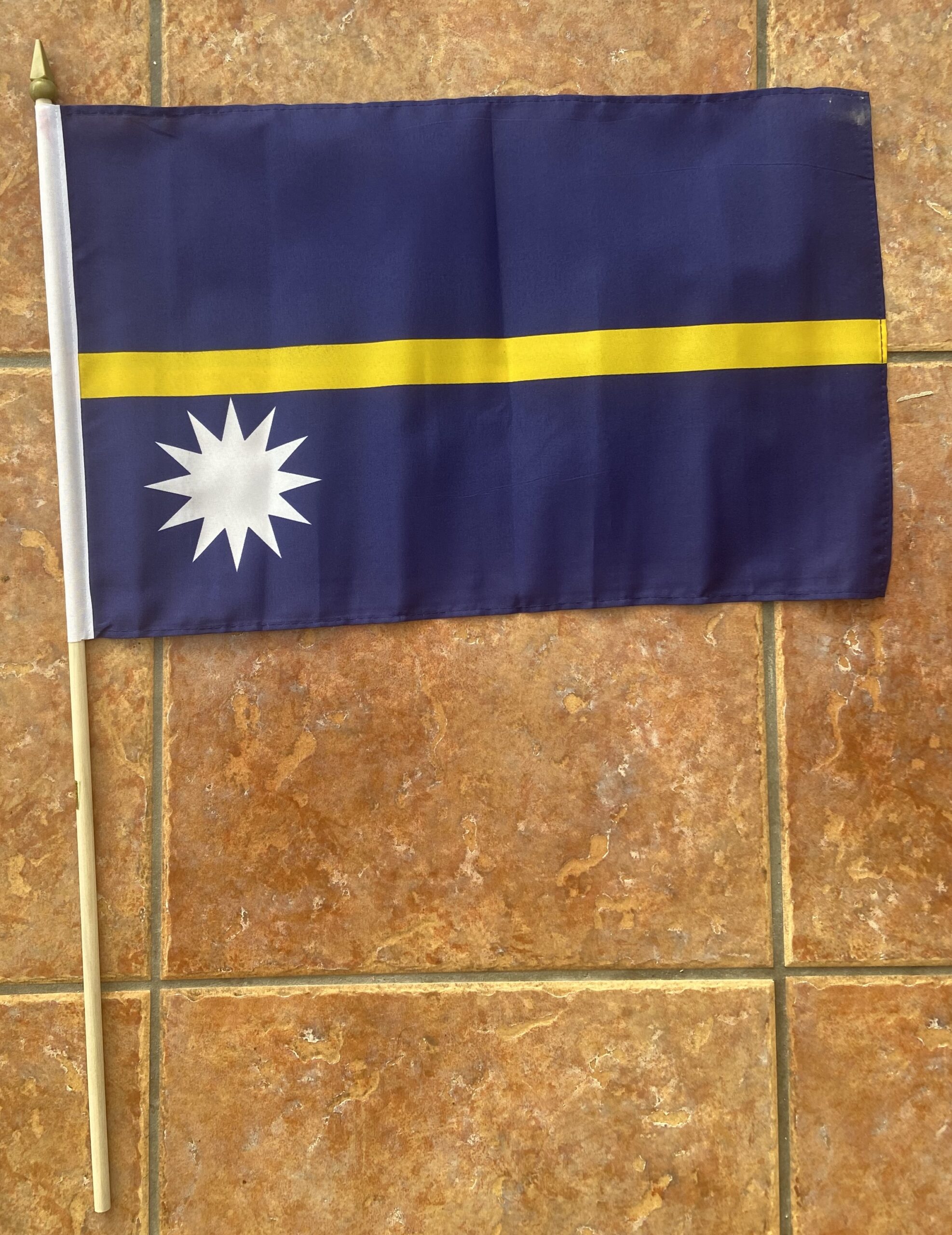 Nauru Nauru large hand flag - Image 1