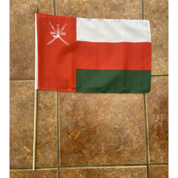 Oman large hand flag