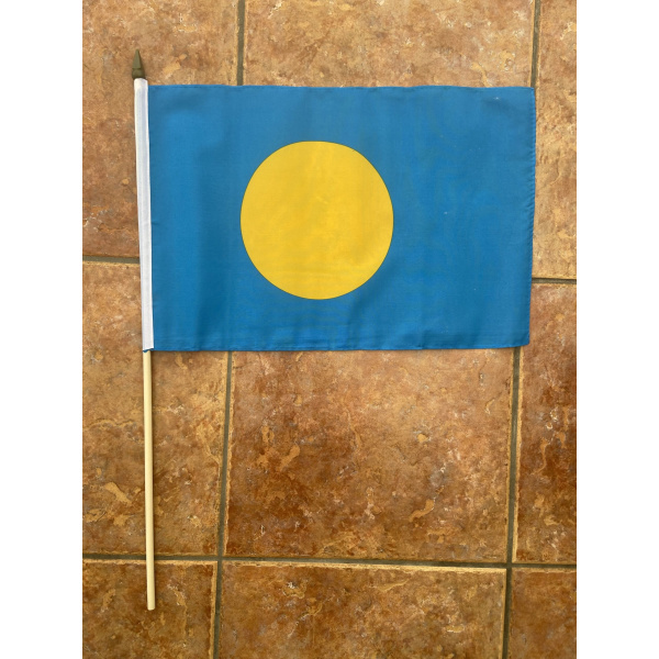 Palau large hand flag