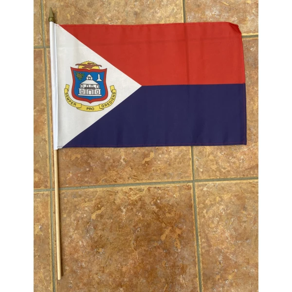 St Maarten large hand flag