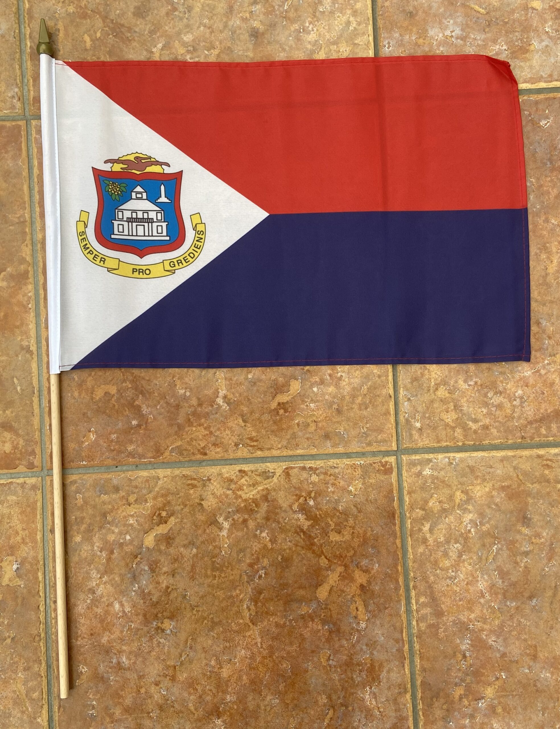 ST MAARTEN St Maarten large hand flag - Image 1