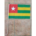 Togo large hand flag