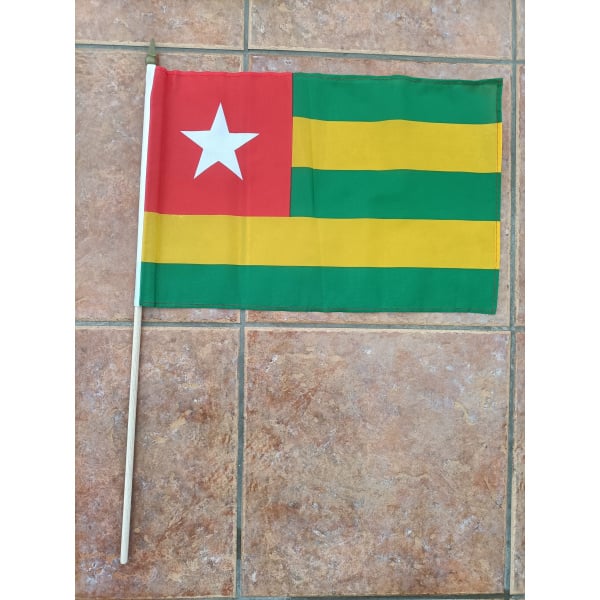 Togo large hand flag