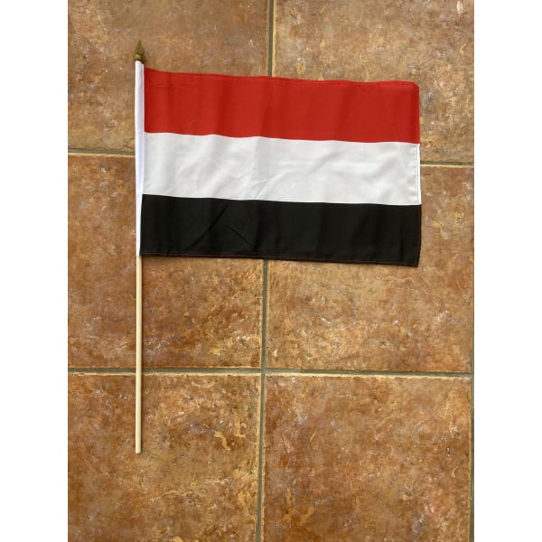 Yemen large hand flag