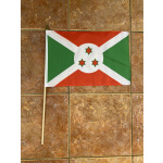 Burundi large hand flag
